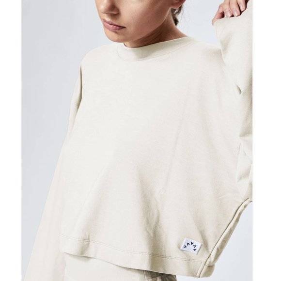 🔻NWOT Varley Milldale Sweater Sweatshirt Crop Size Large - Picture 3 of 10